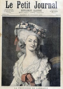 Marie Thérèse de Savoie Carignan (1749-1792), Princesse de Lamballe - Couv "Le Petit Journal"