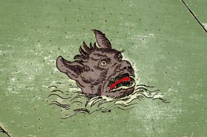Monstre marin avec une tête de démon. (détail)