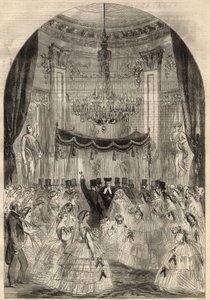 Mariage du baron Alphonse de Rothschild (1827-1905) et de Léonora de Rothschild (1837-1911). Le marié apprend à jeter un verre par terre, la dernière étape d