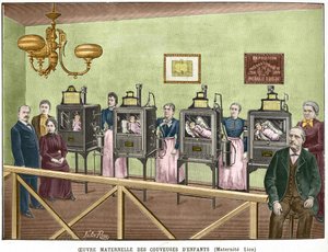 Maternité de Lyon. Gravure du 19ème siècle - Unknown artist