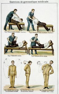Exercices de gymnastique médicale - dans « Bilz, Médication naturelle », fin du 19e siècle