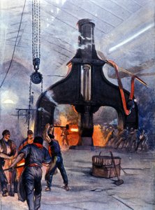 Usines métallurgiques Ansaldo en 1890. - Unknown artist