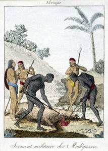 Serment militaire des habitants de Madagascar (abattage d
