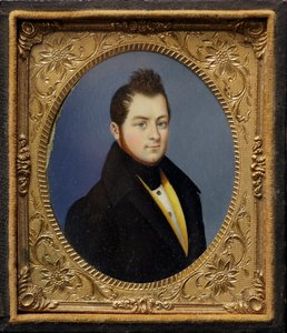 Portrait miniature de Camillo Benso, comte de Cavour (peinture) - Unknown artist