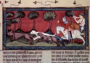 Chasse au renard miniature du manuscrit fr. 1297