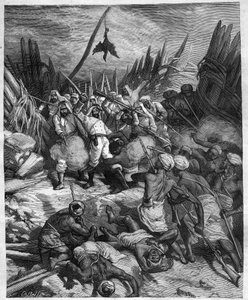 Mission au Sénégal par Gustave Borgnis Desbordes (Général Borgnis-Desbordes) (1839-1900), militaire français. Gravure par Castelli dans "journal des voyages" 1881