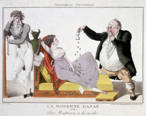 Danaé moderne ou la mairesse à la mode (prostitution) - caricature - Unknown artist