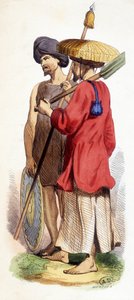Soldat indigène vietnamien et cochinchinois. Vietnam vers 1840 - Unknown artist