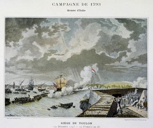 Bataille navale : Siège de Toulon en 1793 - dans "Les batailles navales de Napoléon" - Unknown artist