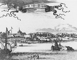Nouvelle-Amsterdam (New York), gravure - Unknown artist