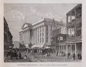 Nouvelle-Orléans : Hôtel Saint-Charles - dans "Le Tour du Monde", 2ème semestre 1876 - Unknown artist