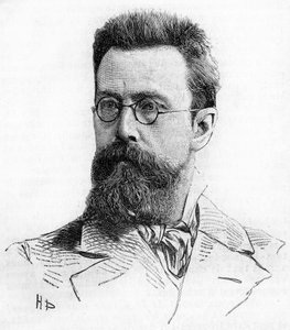 Nicolas Rimski-Korsakov (1844-1908), compositeur russe. Gravure de 1889
