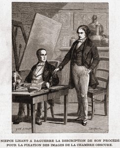 Niepce lisant à Louis Daguerre la description de l