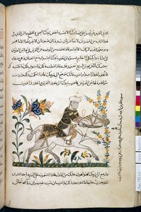 Nihāyat al-suʾal wa-al-umnīyah fī taʾlīm al-furūsīyah, Add MS 18866, f.122v, vers 1371 - Unknown artist