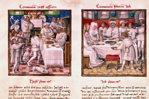 À gauche, le festin d