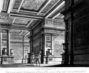Opéra : « La Clemenza di Tito », musique de Mozart, à la Casa de Milan - gravure dans « Scene teatrali milano »