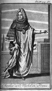 Ordres de Chevalerie. Chevalier de Saint Michel en France au 15ème siècle. Dans "Histoire des ordres militaires ou chevaliers, des milices séculières et régulières des deux sexes, qui ont été établies jusqu