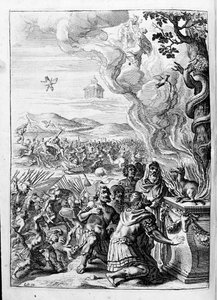 Ovide (Ovidius) - illustration pour le livre 15 - (P. Ovidii Nasonis Metamorphose libri XV um notis TH. Farnabii.) note par Thomas Farnaby (Farnabia) (1575-1647) - Unknown artist