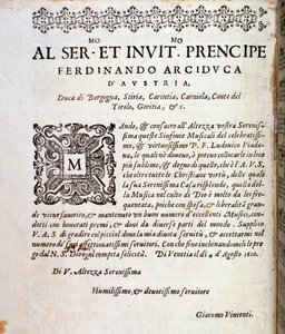 Page de dédicace à Ferdinand d