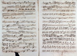Page de la partition musicale de la "Grande symphonie" de Christian Cannabich