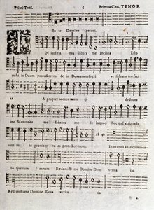 Page de partition musicale des Psaumes (op 16) - Unknown artist