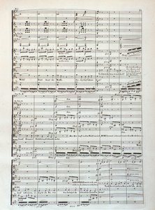 Page de partition musicale de Siegfried, opéra de Wagner - Unknown artist