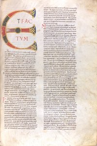 Page avec capitales "Et Factotum", XIe siècle (miniature, manuscrit membranaire)
