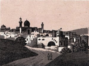 Palestine : vue de la ville de Jérusalem dans « Le Monde Illustré 168 vues » sans date (fin XIXe siècle) - Unknown artist