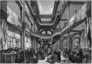 Paris 1872 : intérieur des nouveaux magasins, « À bon marché »