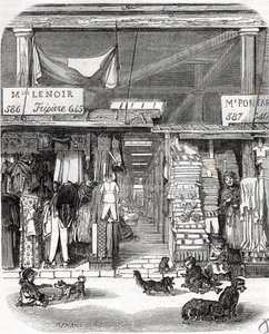 Paris 3e arrondissement - Carré de Flore : linge au Carreau du Temple au XIXe siècle - Gravure dans « Tableau de Paris » par Edmond Texier - Unknown artist