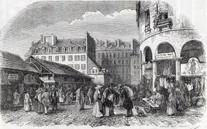Paris, 3e arrondissement - La rotonde du Carreau du Temple à Paris au XIXe siècle - Gravure dans « Tableau de Paris » par Edmond Texier - Unknown artist