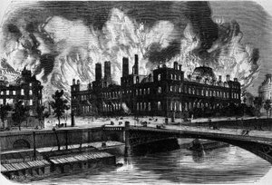 Paris, la Commune. Incendie de l