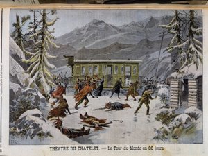 Représentation au Théâtre du Châtelet de "Le Tour du monde en 80 jours" - dans "Le Petit Journal" du 13/03/1898 - Unknown artist