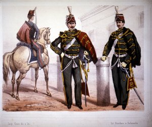 Hussards de Plaisance (Italie), costume en 1866