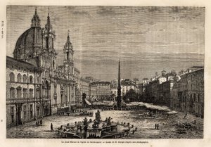 Piazza Navona, construite sur les ruines du Stade de Domitien du 1er siècle, est la fierté de la Rome baroque, avec la fontaine des 4 fleuves, construite entre 1648-1651, selon le dessin de Bernini (1598-1620) et l