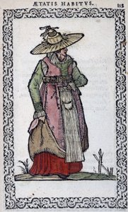 Femme du Piémont - dans « Habits et effigies » par Jean Sulperius - Unknown artist