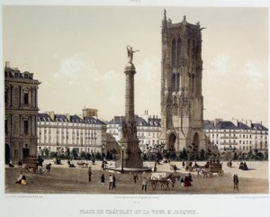 Place du Châtelet et la tour Saint-Jacques - Unknown artist