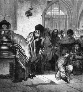 Juifs polonais célébrant le grand pardon (Yom Kippour) - Unknown artist