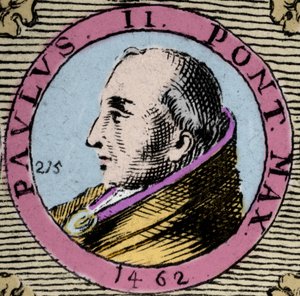 Pape Paul II (Paolo) de Pietro Barbo, Paul (1417-1471). Gravure du 19ème siècle