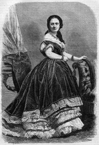 Portrait de Maria Wyse Bonaparte dite Madame Urbain Ratazzi (1833-1902). Gravure dans "L