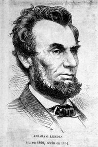 Portrait du président américain Abraham Lincoln (1809 - 1865) - Unknown artist