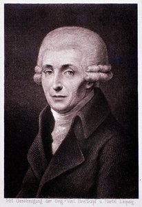 Portrait du compositeur autrichien Joseph Haydn (1732-1809) Gravure. XIXe siècle. Milan, bibliothèque du conservatoire