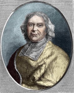 Portrait du cardinal Fleury (1653-1743). Gravure d