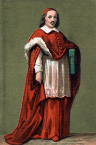 Portrait du Cardinal Jules Mazarin (Giulio Raimondo Mazzarino) (1602-1661) gravure de 1854 - Unknown artist