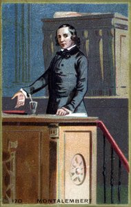 Portrait de Charles Forbes, Comte de Montalembert (1810 - 1870), journaliste et homme politique français. Chromolithographie de la fin du 19ème siècle - Unknown artist