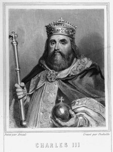 Portrait de Charles III (839 - 888), empereur de l