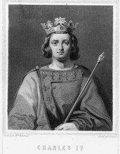 Portrait de Charles IV le Bel (1294 - 1328), roi de France - dans « Histoire des Français » par Lavallée, gravure, sd. - Unknown artist