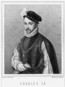 Portrait de Charles IX (1550-1574), Roi de France - dans "Histoire des Français" de Lavallée, gravure, sd - Unknown artist