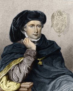 Portrait de Charles VI le Bien-Aimé ou le Fou (1368 - 1422), Roi de France - dans Histoire des Français par Lavallée, gravure, sd. - Unknown artist