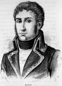 Portrait de Charles Victor Emmanuel Leclerc (1772-1802), général français, il rejoignit Bonaparte au siège de Toulon en 1793 et épousa Marie-Paulette dite Pauline Bonaparte en 1797 - Unknown artist